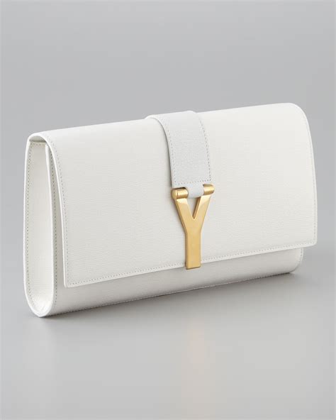 ysl clutch weiss